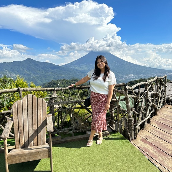 Lark + Grey skirt (brown with flowers) - Picture 4 of 4